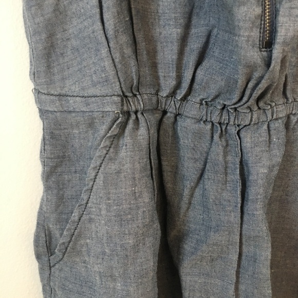 Madewell chambray strappy romper - Picture 3 of 5